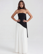 SERENA | Elegantes Maxikleid mit Asymmetrischem Oberteil