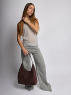 Suede Daily Leather Tote