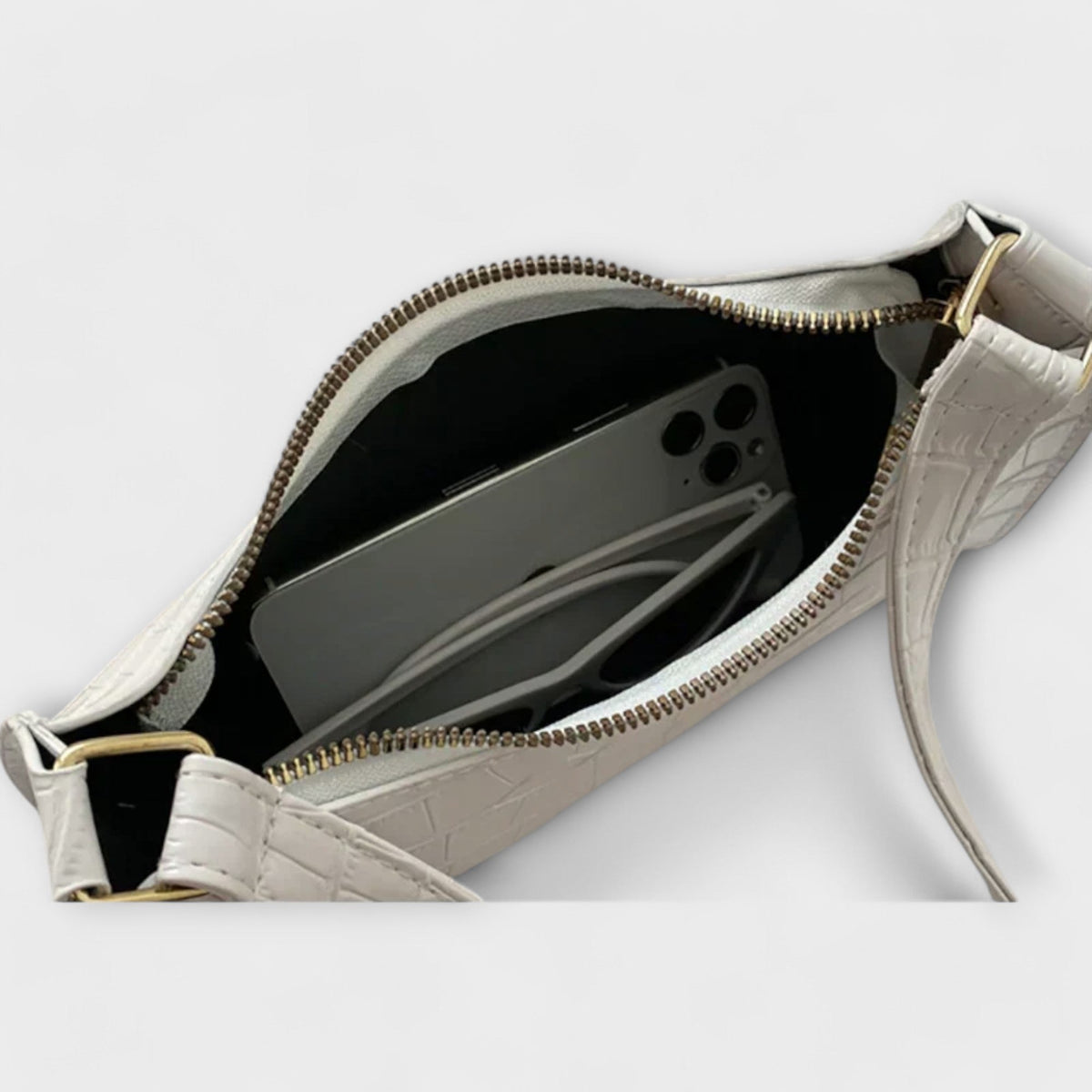 Olivia - Glänzende Lederhandtasche