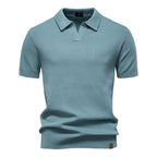 August | Casual strukturiertes Polo-shirt