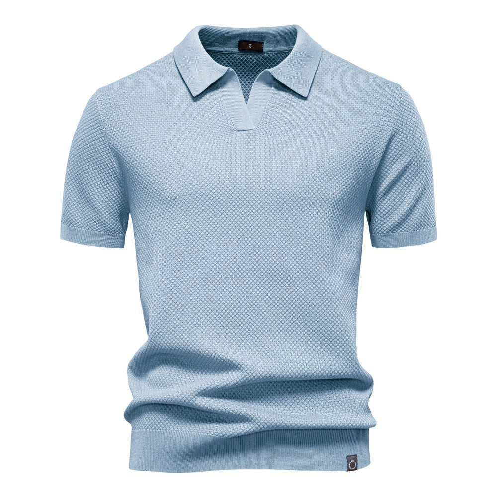 August | Casual strukturiertes Polo-shirt