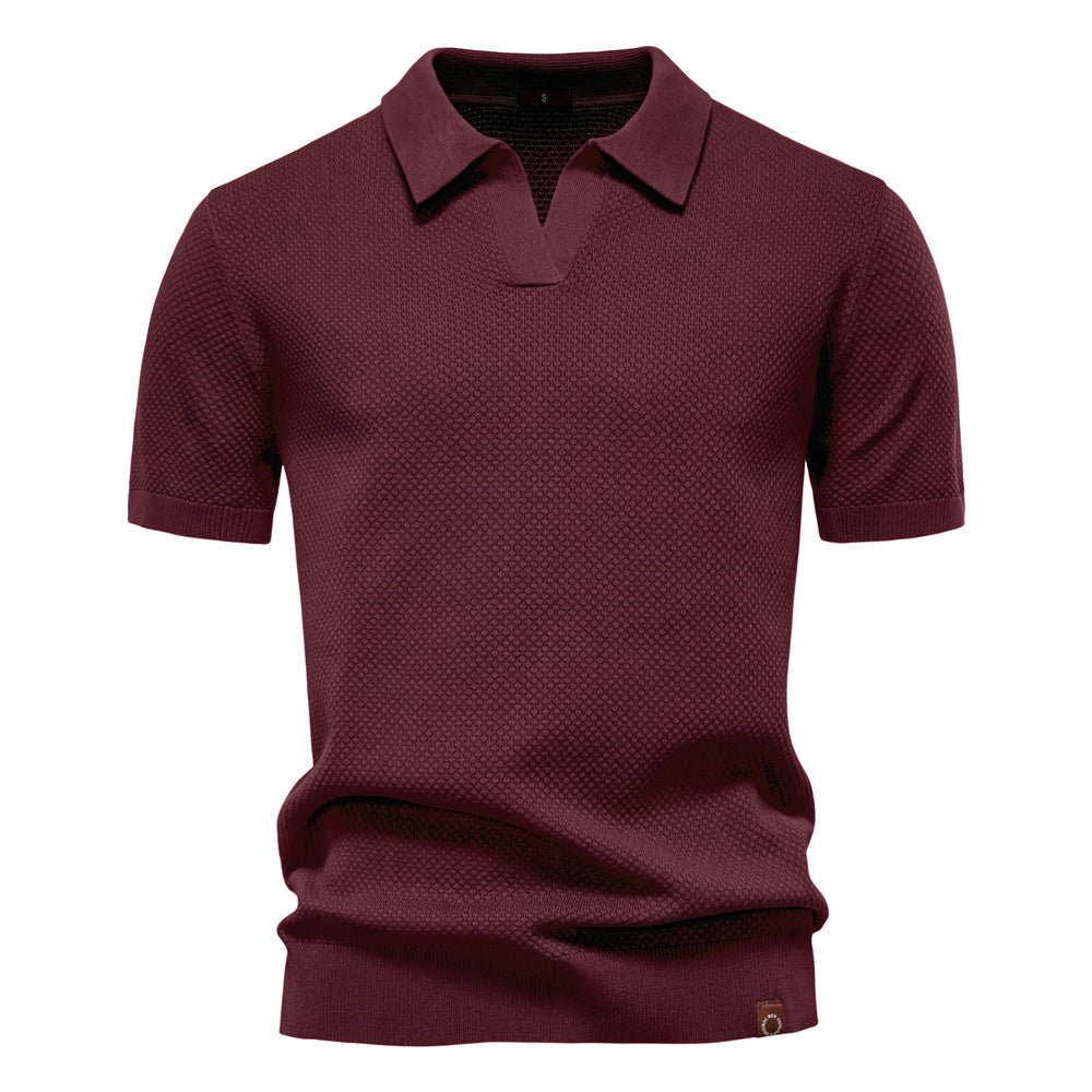 August | Casual strukturiertes Polo-shirt