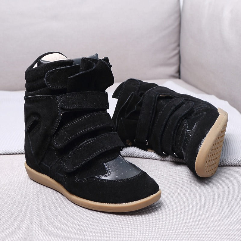 ISA | Schlanke Keilsneakers aus Leder