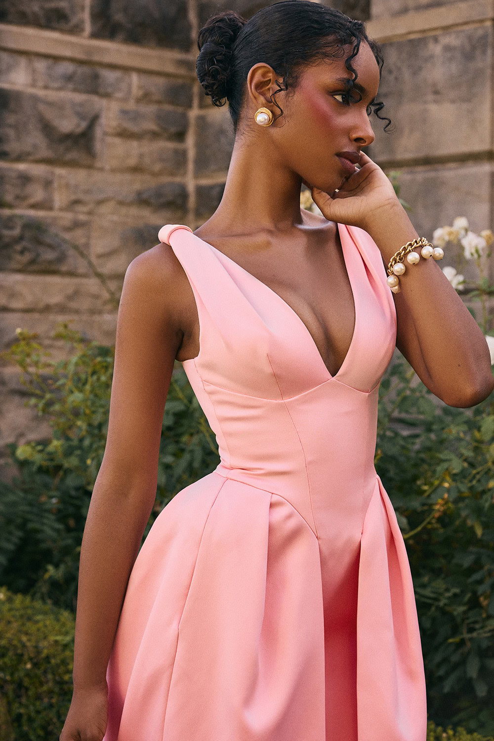 PAMMY | Satin Midikleid